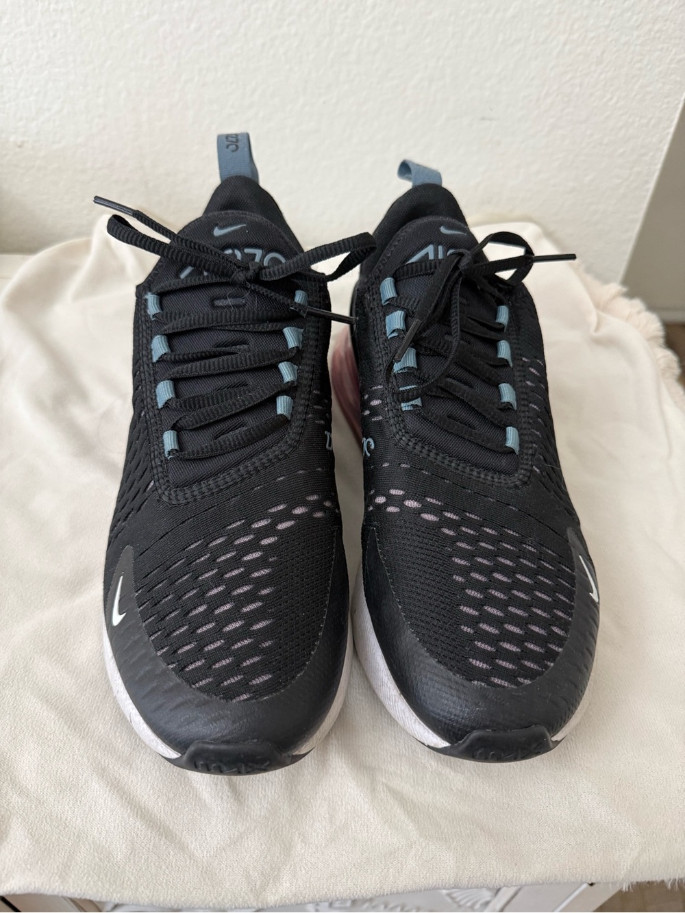 Nike Air Max 270 Women’s Black White Purple Running Sneakers Shoes